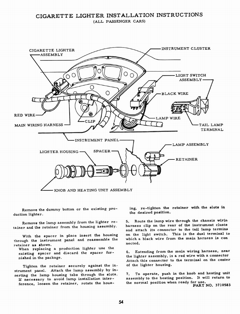 1955 Chevrolet Accessories Manual Page 82
